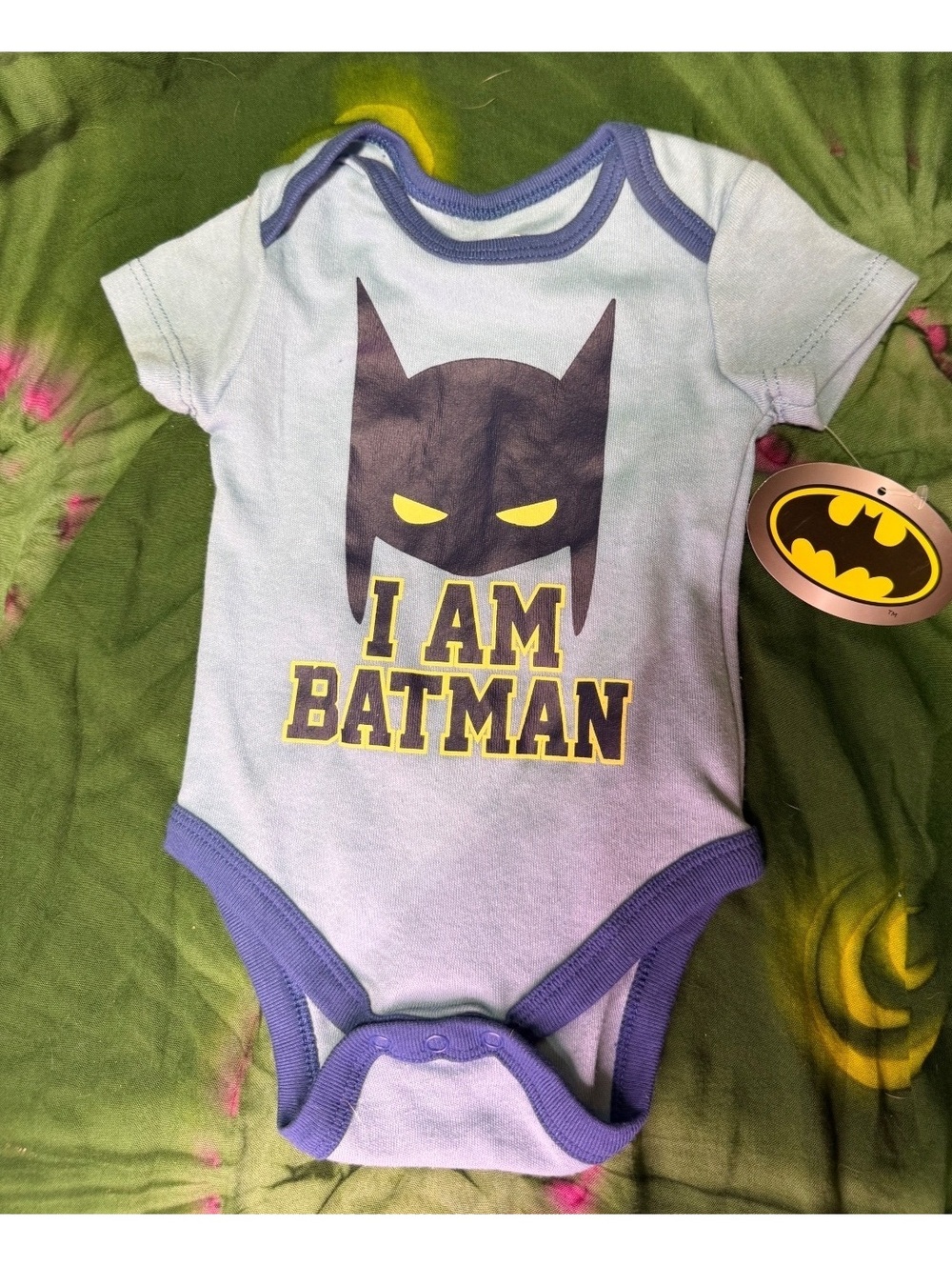 Adorable Baby Batman Onesie - 'I AM BATMAN' Size 3-6mo